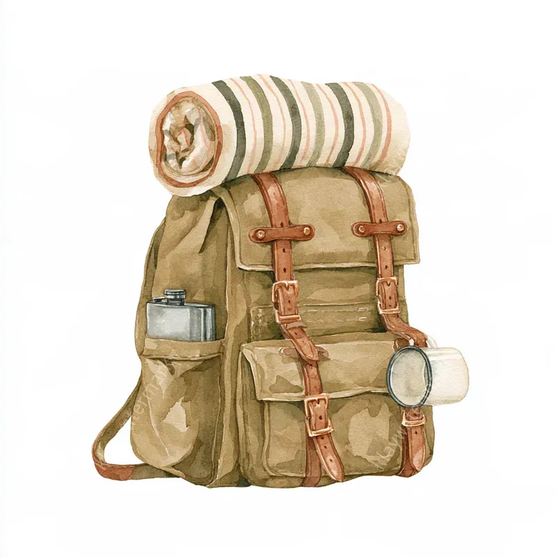 Cozy Camping Watercolor Cliparts