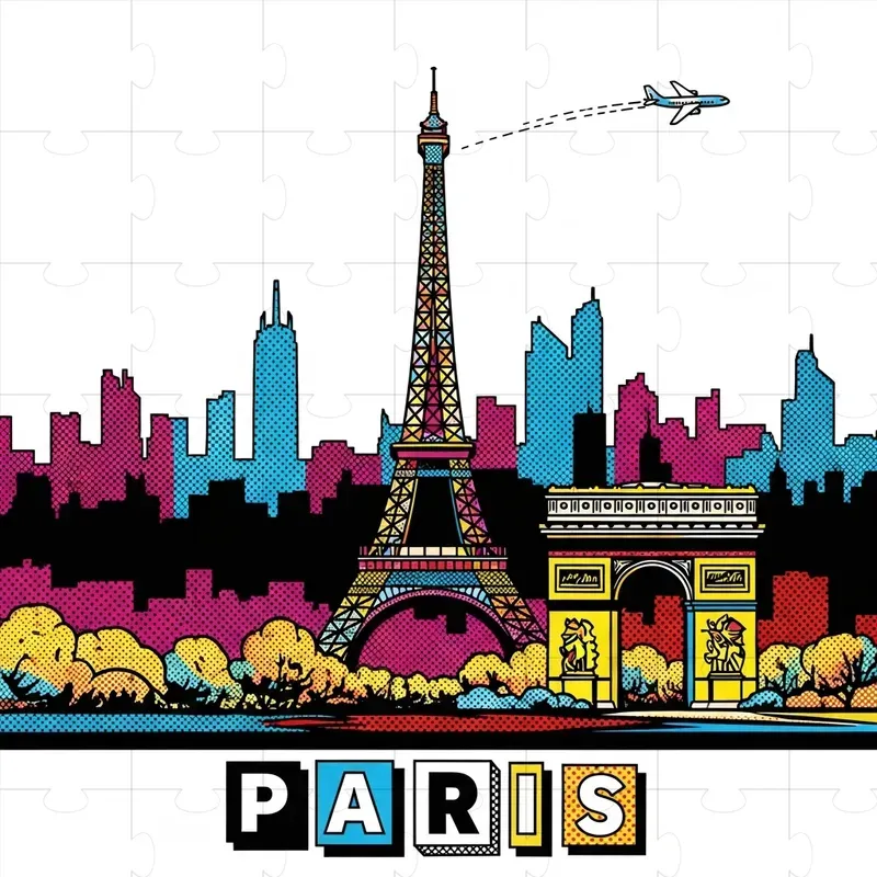 Retro Popart City Skyline Posters