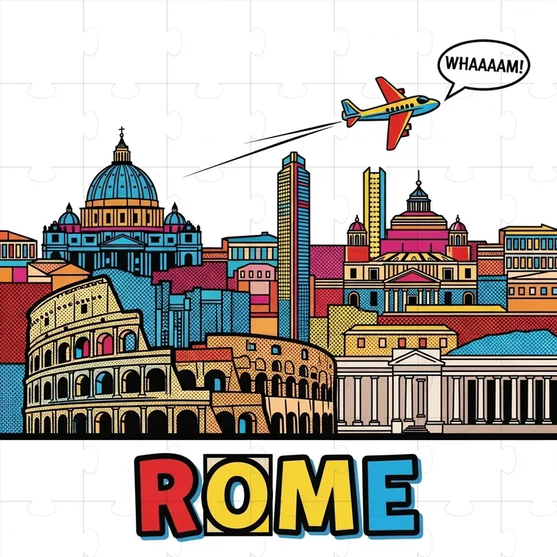 Retro Popart City Skyline Posters
