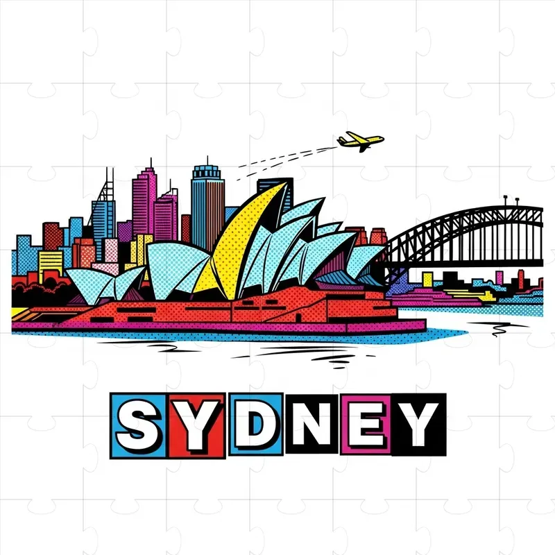 Retro Popart City Skyline Posters