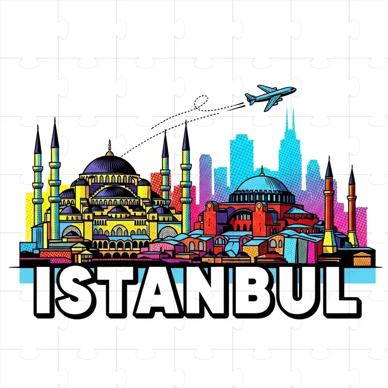 Retro Popart City Skyline Posters