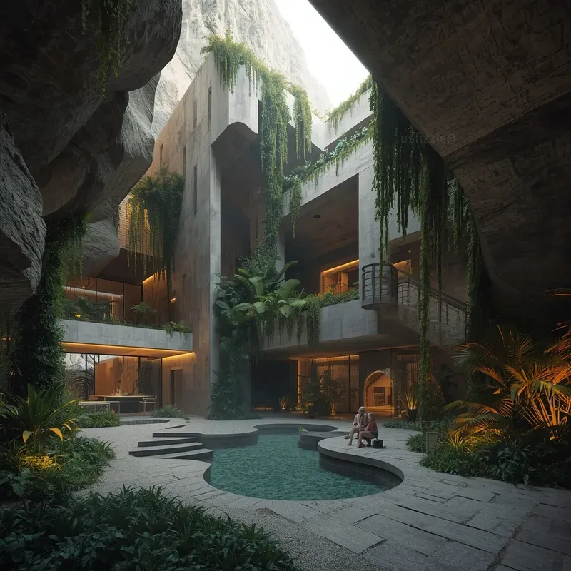 Biophilic Brutalist Architecture Concepts