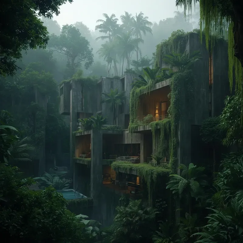 Biophilic Brutalist Architecture Concepts