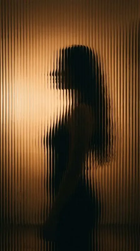 Glowing Fluted Glass Silhouettes