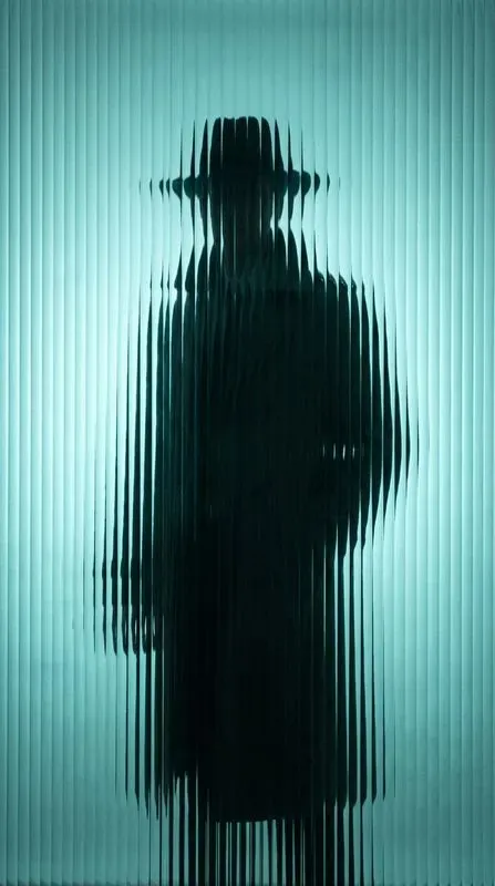 Glowing Fluted Glass Silhouettes