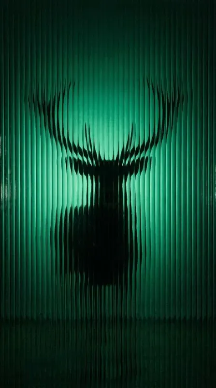 Glowing Fluted Glass Silhouettes