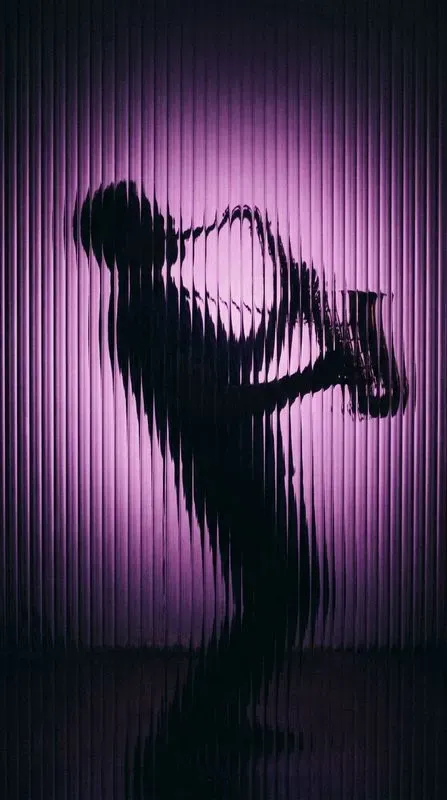 Glowing Fluted Glass Silhouettes