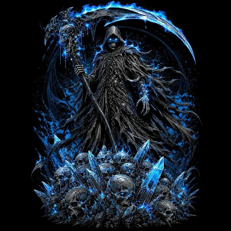 Neon Grim Reaper Tshirt Design Collections