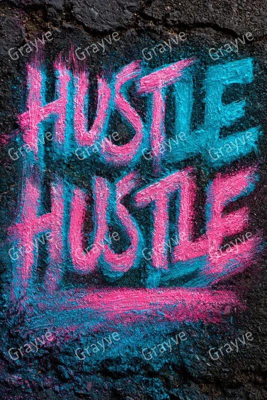Vibrant Crayon Typography Art