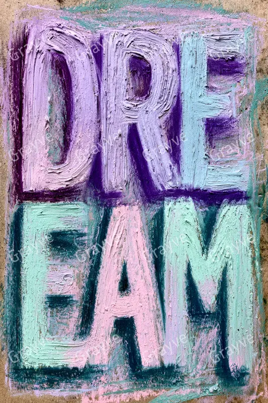 Vibrant Crayon Typography Art