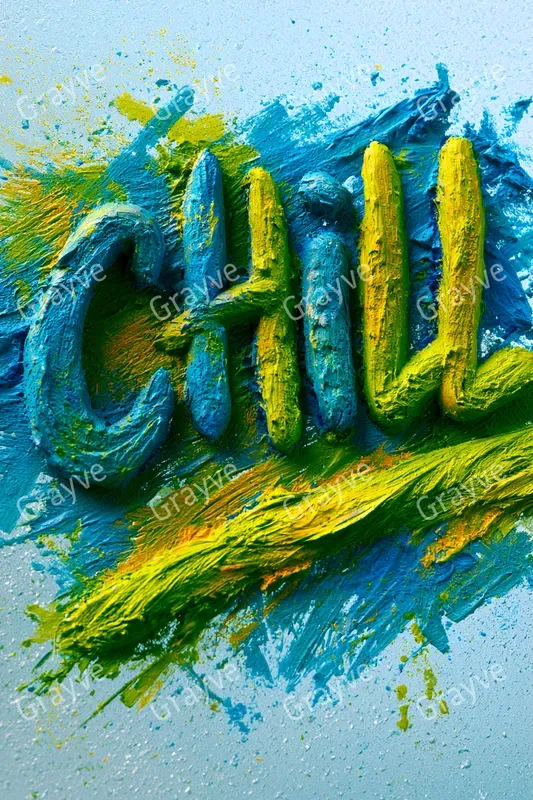 Vibrant Crayon Typography Art
