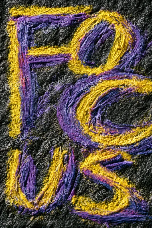 Vibrant Crayon Typography Art