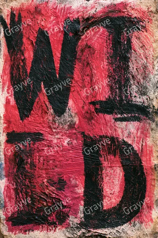 Vibrant Crayon Typography Art