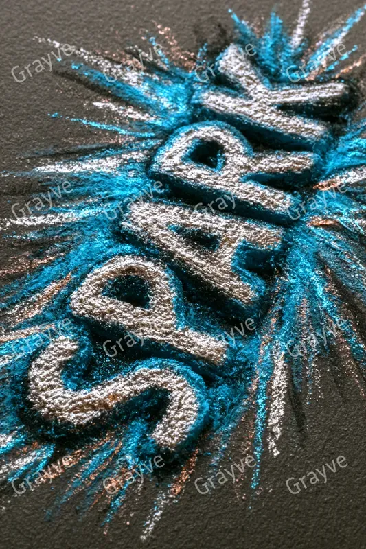 Vibrant Crayon Typography Art