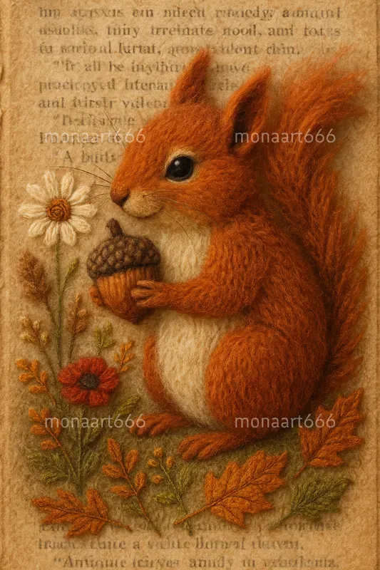 Vintage Felt Paper Tales