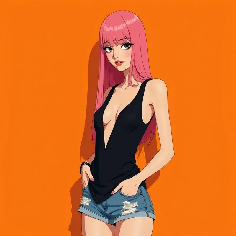 Stylish Anime Girls Cartoon Beauty Girls