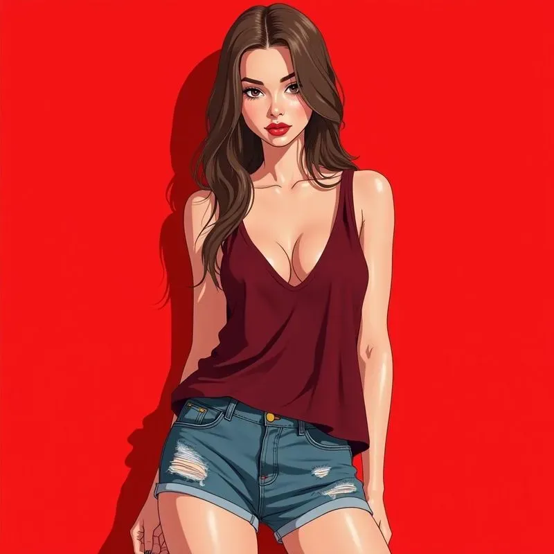 Stylish Anime Girls Cartoon Beauty Girls
