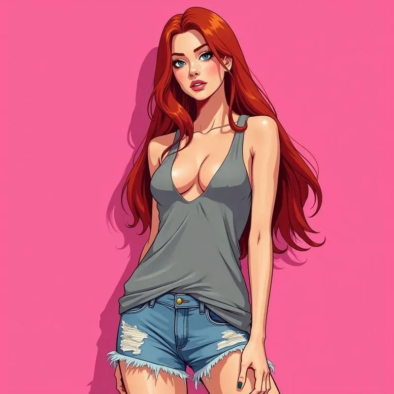 Stylish Anime Girls Cartoon Beauty Girls