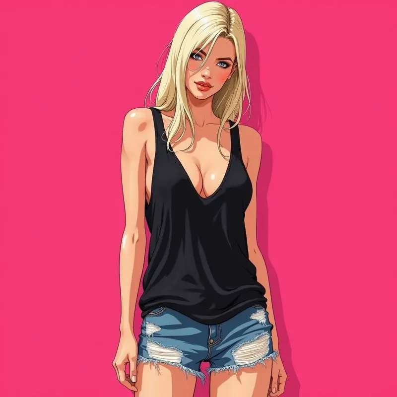Stylish Anime Girls Cartoon Beauty Girls