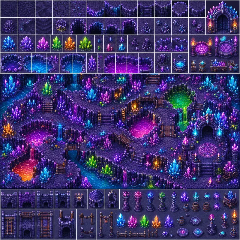 16 Bit RPG Overworld Tilesets With Studios