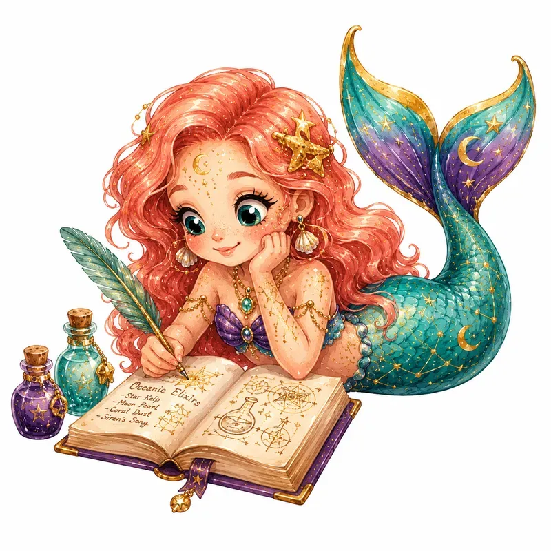 Underwater Alchemy Watercolor Cliparts