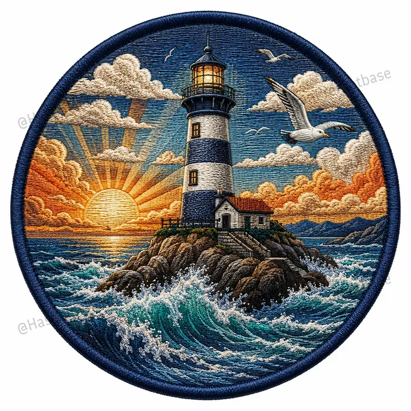Embroidery Style Circle Tshirt Designs
