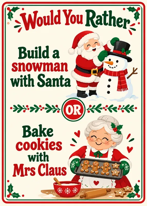 Christmas Would You Rather Cards