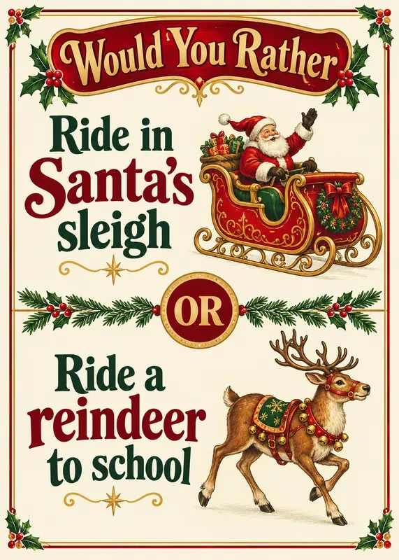 Christmas Would You Rather Cards