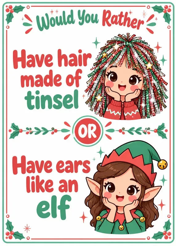 Christmas Would You Rather Cards