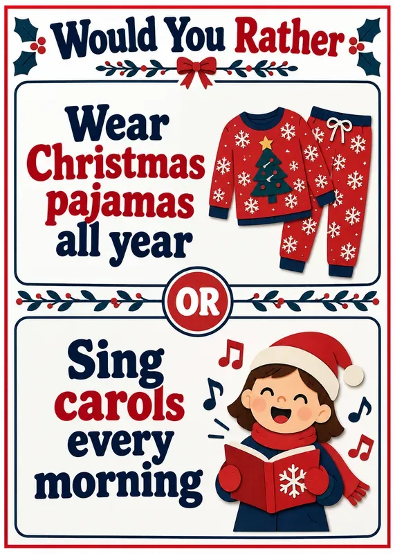 Christmas Would You Rather Cards