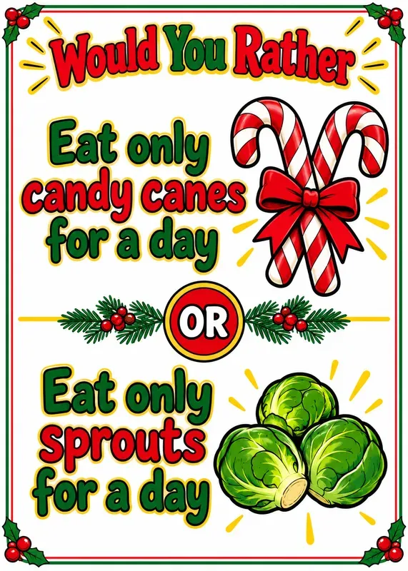 Christmas Would You Rather Cards