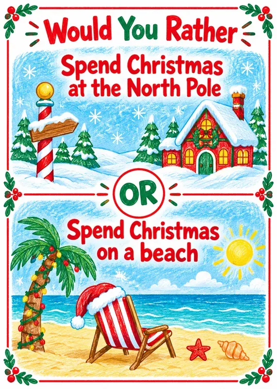Christmas Would You Rather Cards