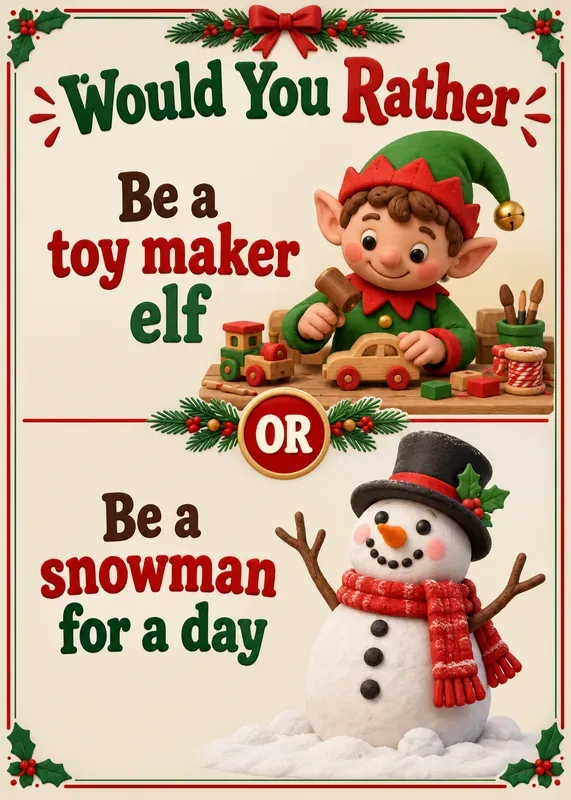 Christmas Would You Rather Cards