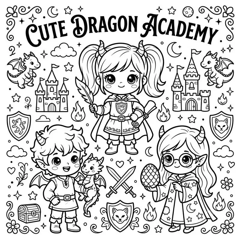 Chibi Coloring Book Generator