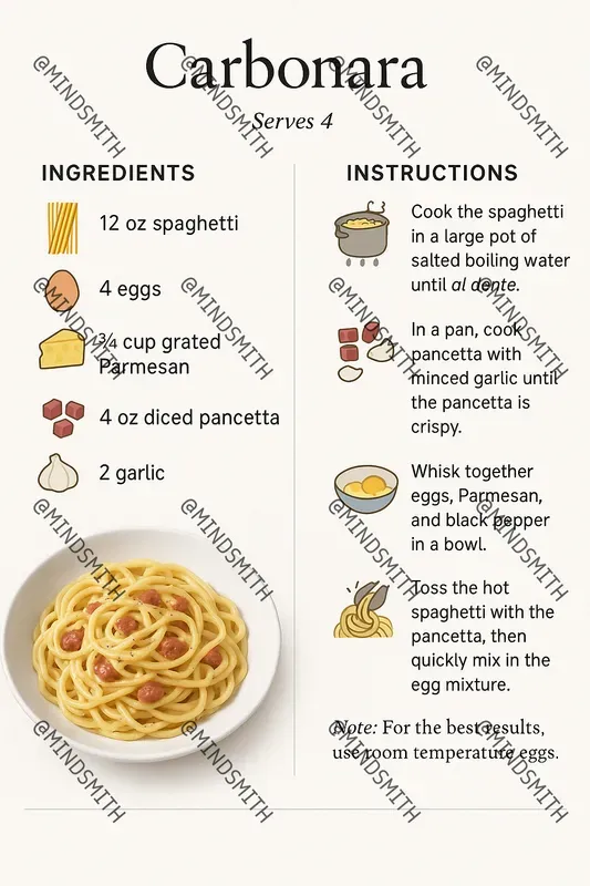 Cooking Recipe Cards