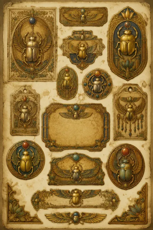 Egyptian Metalwork Ephemera Generator