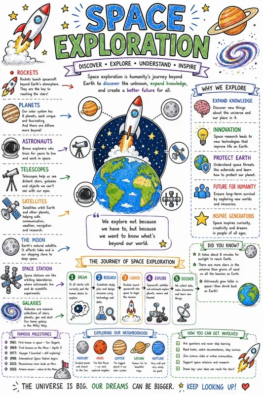 Cute Whiteboard Learning Posters