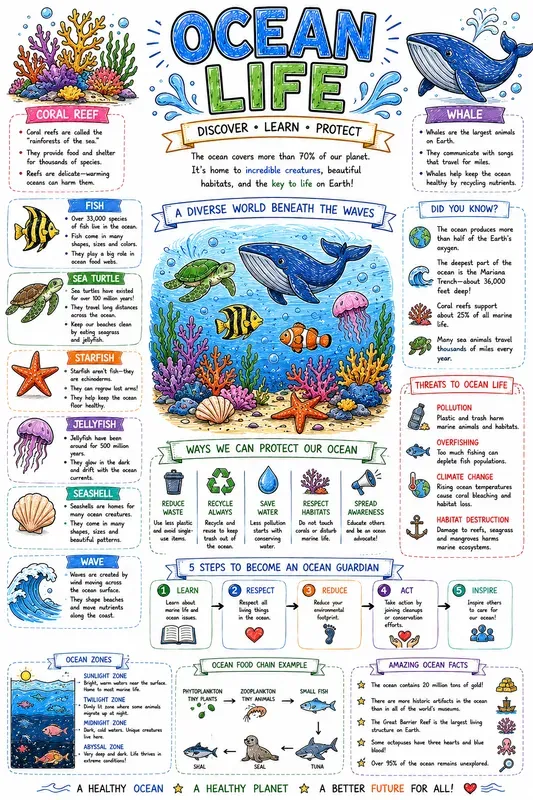 Cute Whiteboard Learning Posters