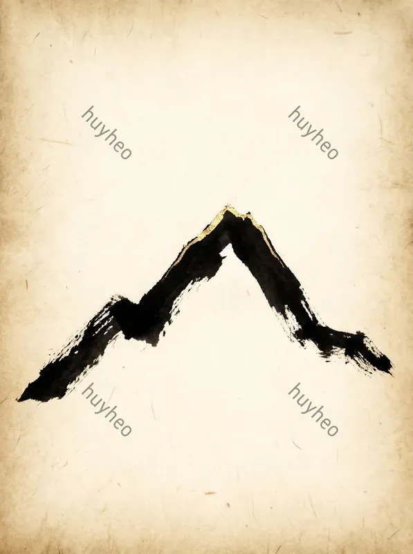 Minimalist Zen Ink Parchment Art