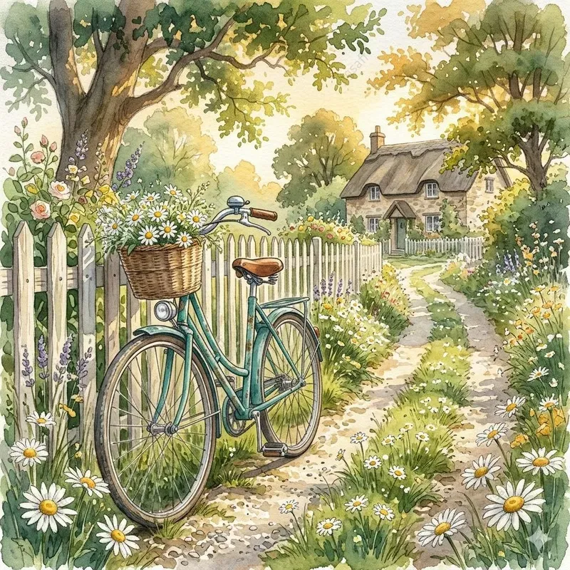 Soft Watercolor Garden Aesthetics