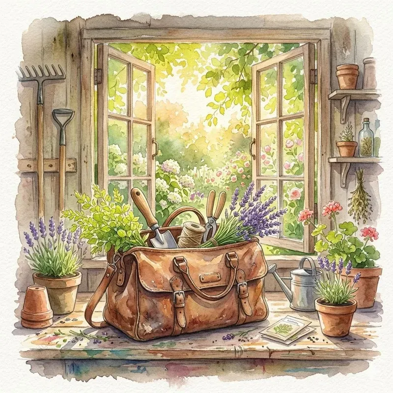 Soft Watercolor Garden Aesthetics