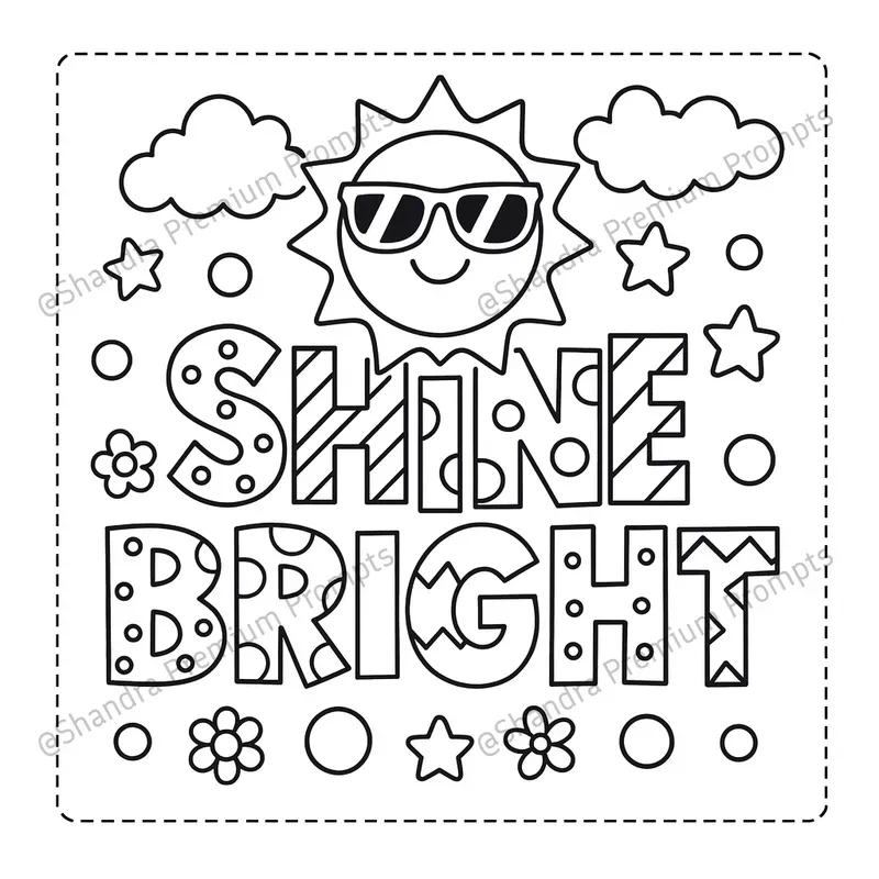 Playful Motivational Kids Coloring Pages