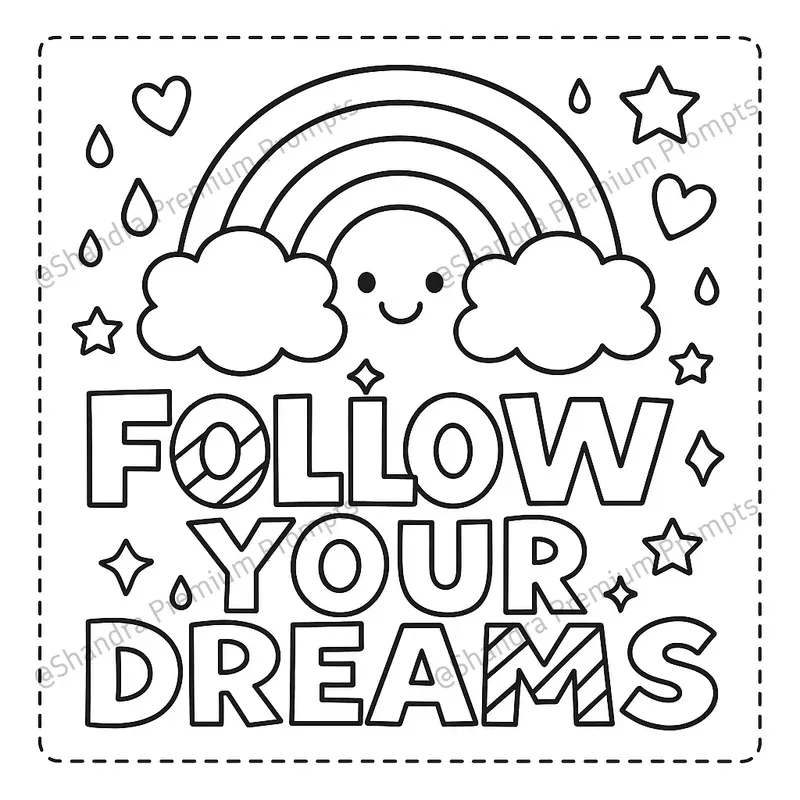 Playful Motivational Kids Coloring Pages