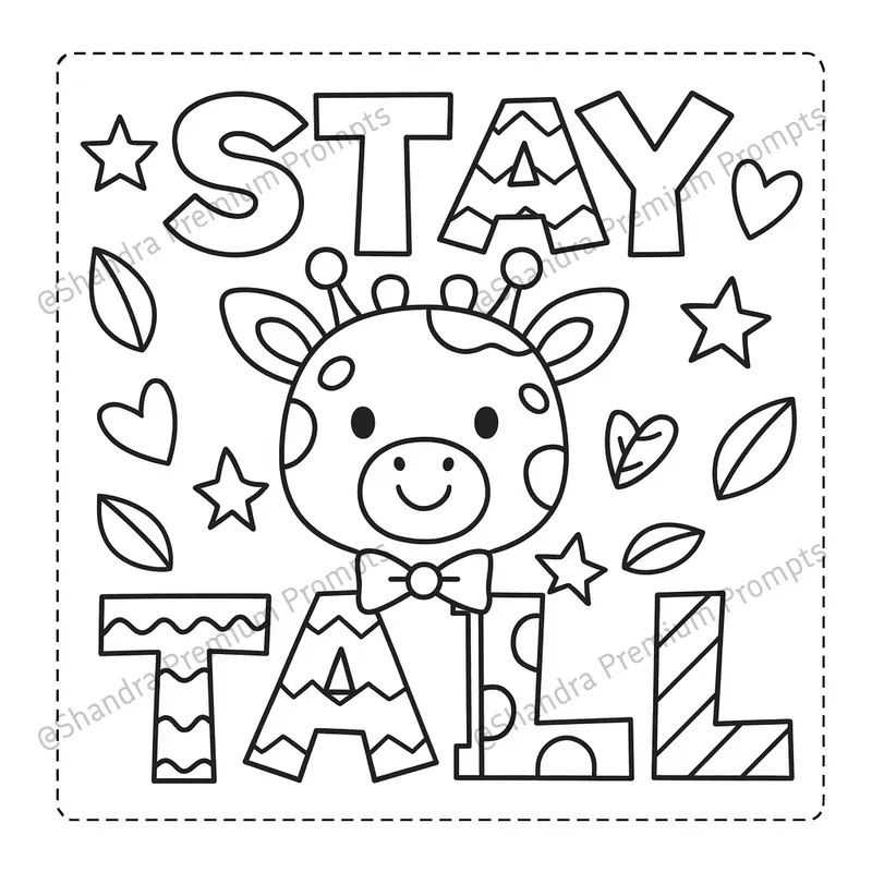 Playful Motivational Kids Coloring Pages