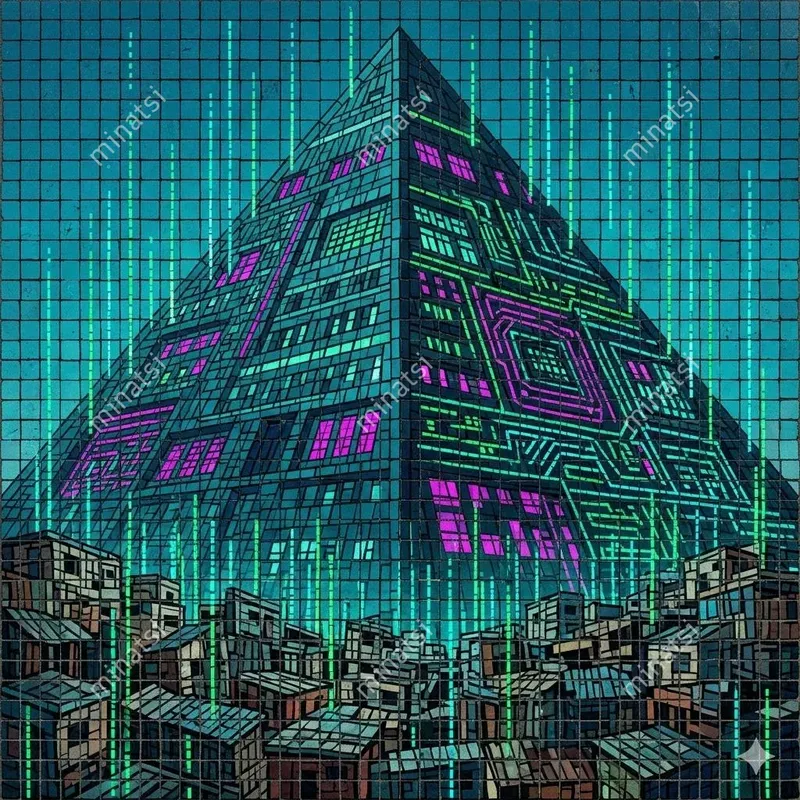Cyberpunk Mosaic Pixel Art