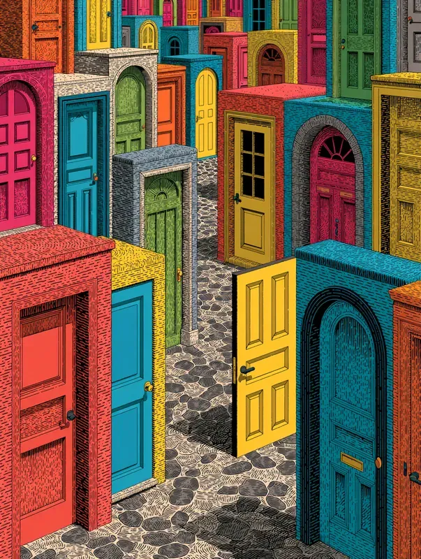 Retro Risograph Surreal Art
