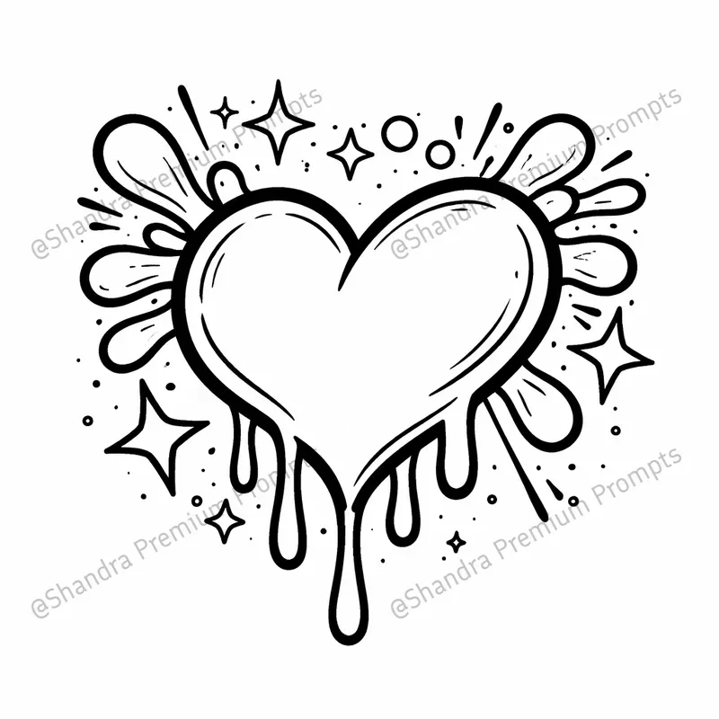 Graffiti Valentines Day Coloring Books