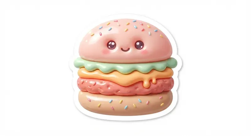 Cute 3D Puffy Food Stickers
