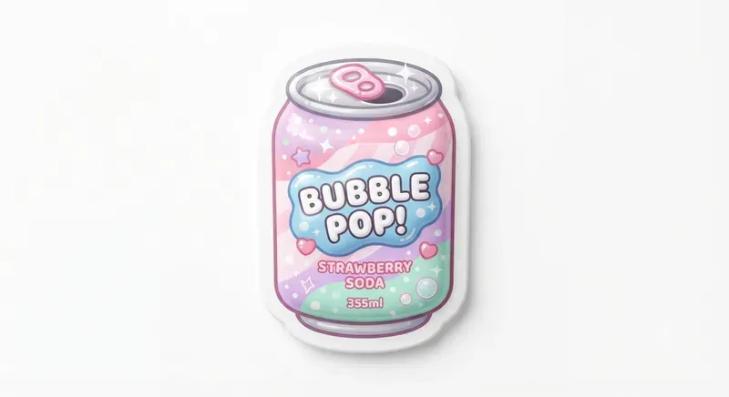 Cute 3D Puffy Food Stickers