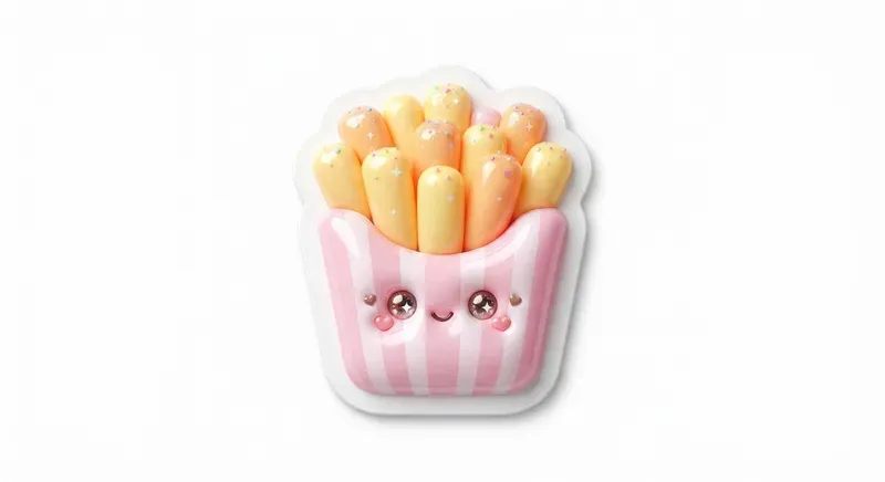 Cute 3D Puffy Food Stickers